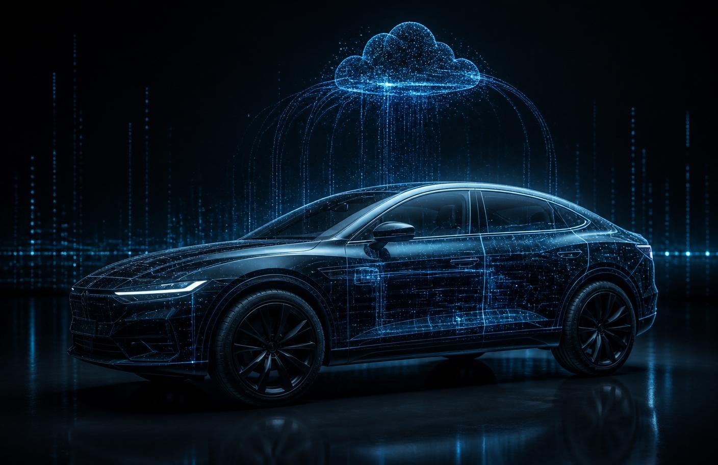 Software-defined vehicle visualization with secure cloud connectivity.